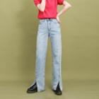 Slitted Boot-cut Jeans