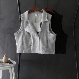 Double Breasted Cropped Vest