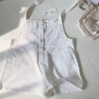 Denim Jumper Shorts White - One Size