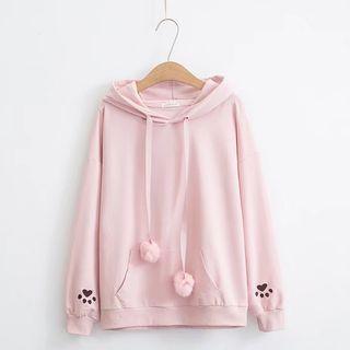 Paw Embroidered Hoodie