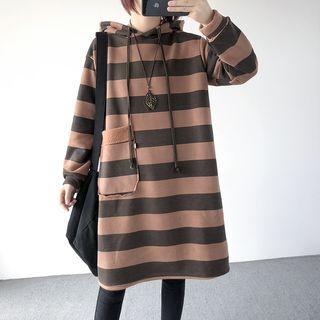 Plaid Hooded Pullover Dress
