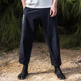 Chinese-embroidered Wide-leg Pants