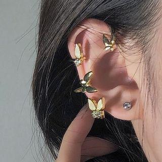 Butterfly Ear Cuff 1 Pc - Right Ear - Gold - One Size