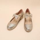 Ribbon Glitter Mary Jane Shoes