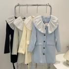 Long-sleeve Single-breasted Mini Blazer Dress