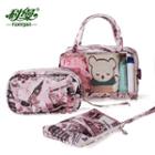 Set Of 3: Toiletry Bag + Cosmetic Bag + Zip Pouch
