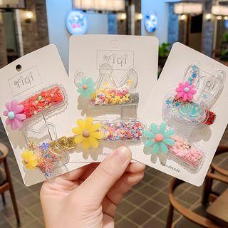 Set Of 2: Sequined Hair Clip (assorted Designs)