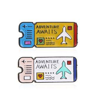 Airline Ticket Brooch