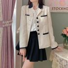 Button-up Jacket / Pleated Skirt / Set