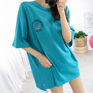 Palm Tree Print Oversized T-shirt