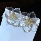 Plastic Flower Faux Crystal Earring As Shown In Figure - One Size