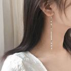 Chain Threader Earring 1 Pair - Through Earrings - Silver - One Size