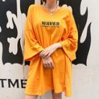 Wave Sound Lettering Oversized T-shirt Vol.2