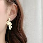 Leaf Dangle Ear Stud 1 Pair - Te2252 - 925 Silver - One Size
