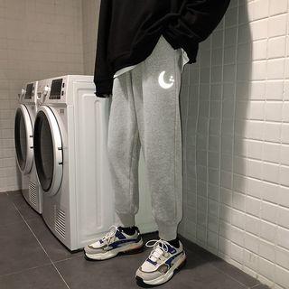 Print Fleece-lined Sweatpants
