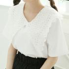 Pointy Lace-collar Top