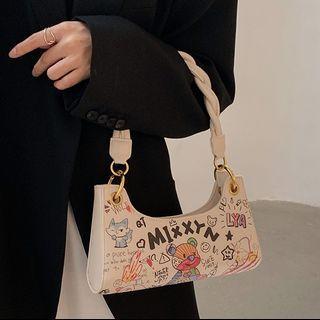 Cartoon Bear Print Shoulder Bag
