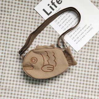 Fish Nylon Crossbody Bag Brown - One Size