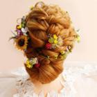 Wedding Set: Floral Hair Band + Hair Pin