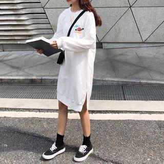Planet Print Long Pullover