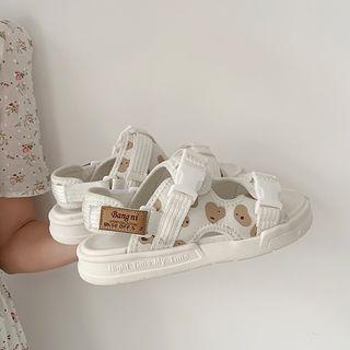 Pattern Platform Sandals