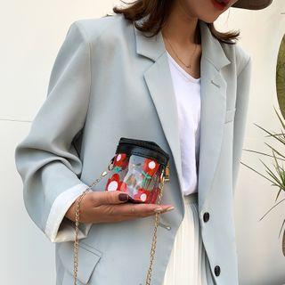 Floral Print Transparent Crossbody Bag
