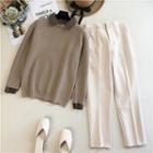 Set: Mock Two Piece Sweater + Dress Pants