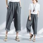 Striped Linen Harem Pants