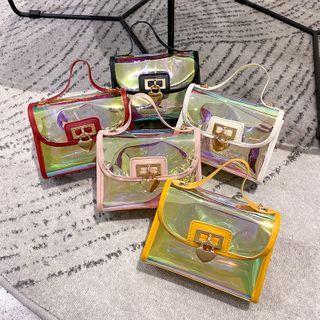 Chain Iridescent Flap Crossbody Bag