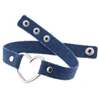 Heart Denim Choker