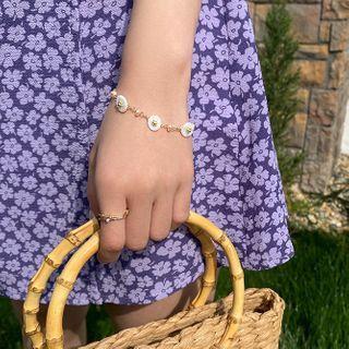 Floral Bracelet White & Gold - One Size