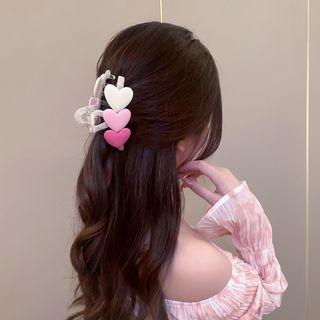 Heart Hair Claw Pink - One Size