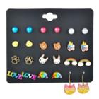 Set Of 12 Pairs: Earring 12 Pairs - As Shown In Figure - One Size