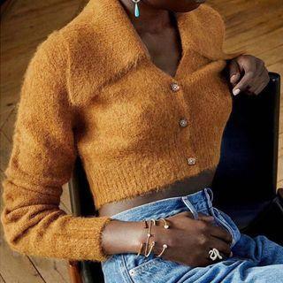 Collared Crop Cardigan