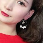 Resin Bead Alloy Starfish / Shell Hoop Earring Ce2536 - Starfish & Shell - One Size