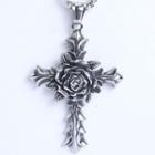Rose Cross Pendant / Necklace