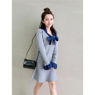 Tie-front Knit Dress