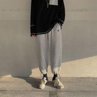 Drawstring Hem Plain Sweatpants