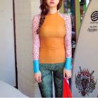 Swim Set: Long-sleeve Panel Top + Pants