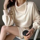 Two-way Fleece-lined Sweatshirt