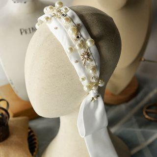 Faux Pearl Headpiece White - One Size
