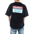 Plus Size Caution Printed T-shirt