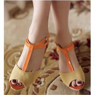 T-bar Peep Toe Sandals