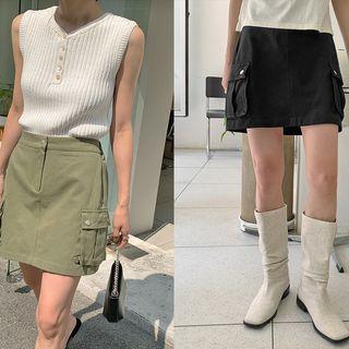 Cargo-pocket Miniskirt