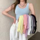 Slim-fit Plain Tank Top In 8 Colors