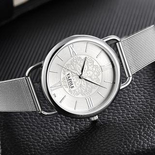 Roman Numeral Stainless Steel Bracelet Watch