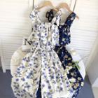 Spaghetti-strap Floral Wide Leg Jumpsuit