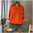 Cut Out Plain Sweatshirt