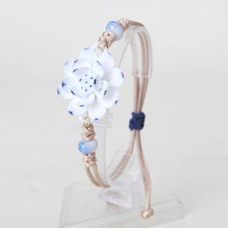 Ceramic Lotus Flower Bracelet