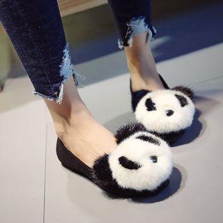 Panda Fluffy Flats